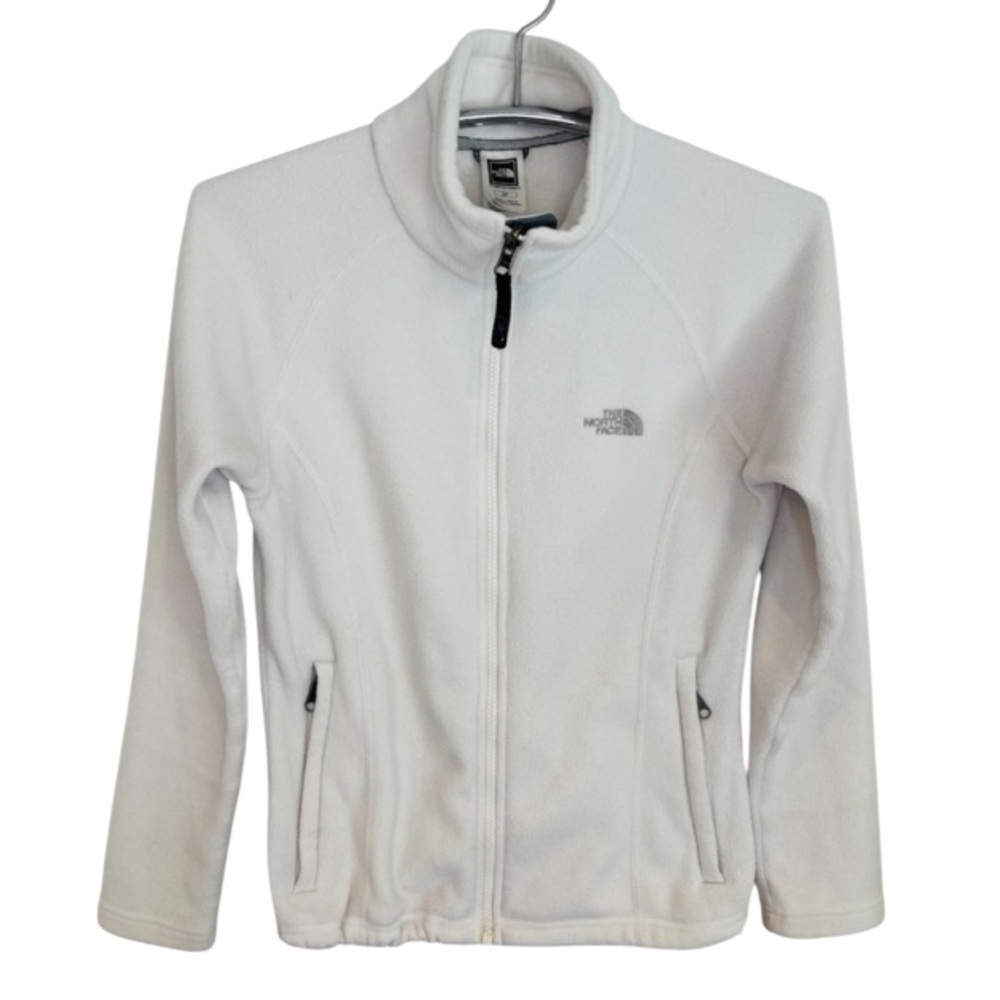 The North Face Snowy White Full Zip Fleece Jacket, Size S/P